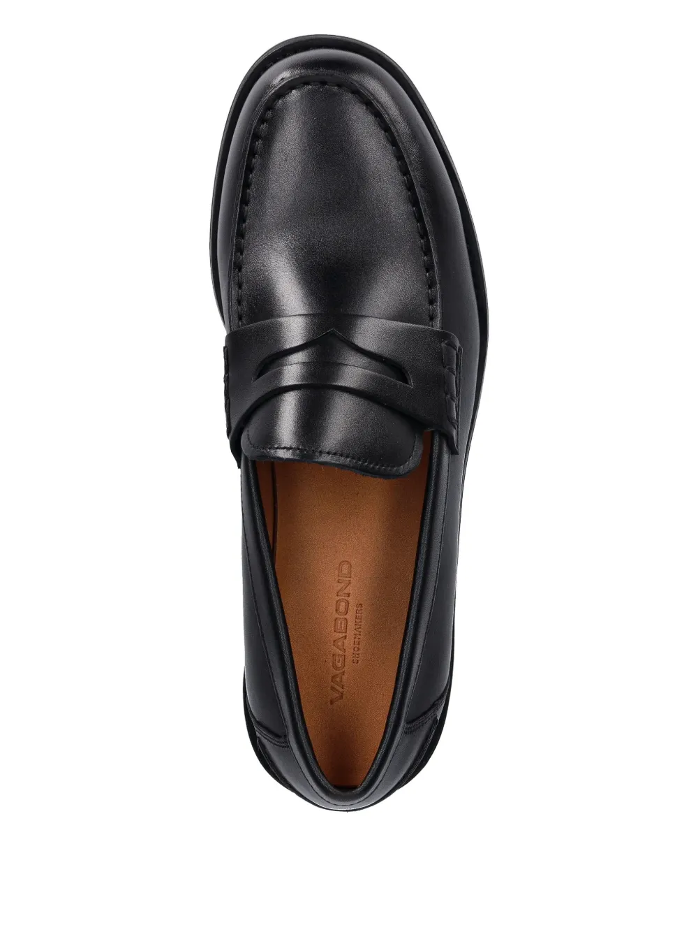 VAGABOND Steven loafers met band Zwart