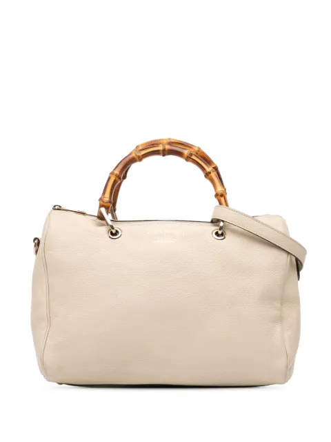 Gucci Pre-Owned 2016-2025 Medium Calfskin Bamboo Shopper Boston Bag satchel