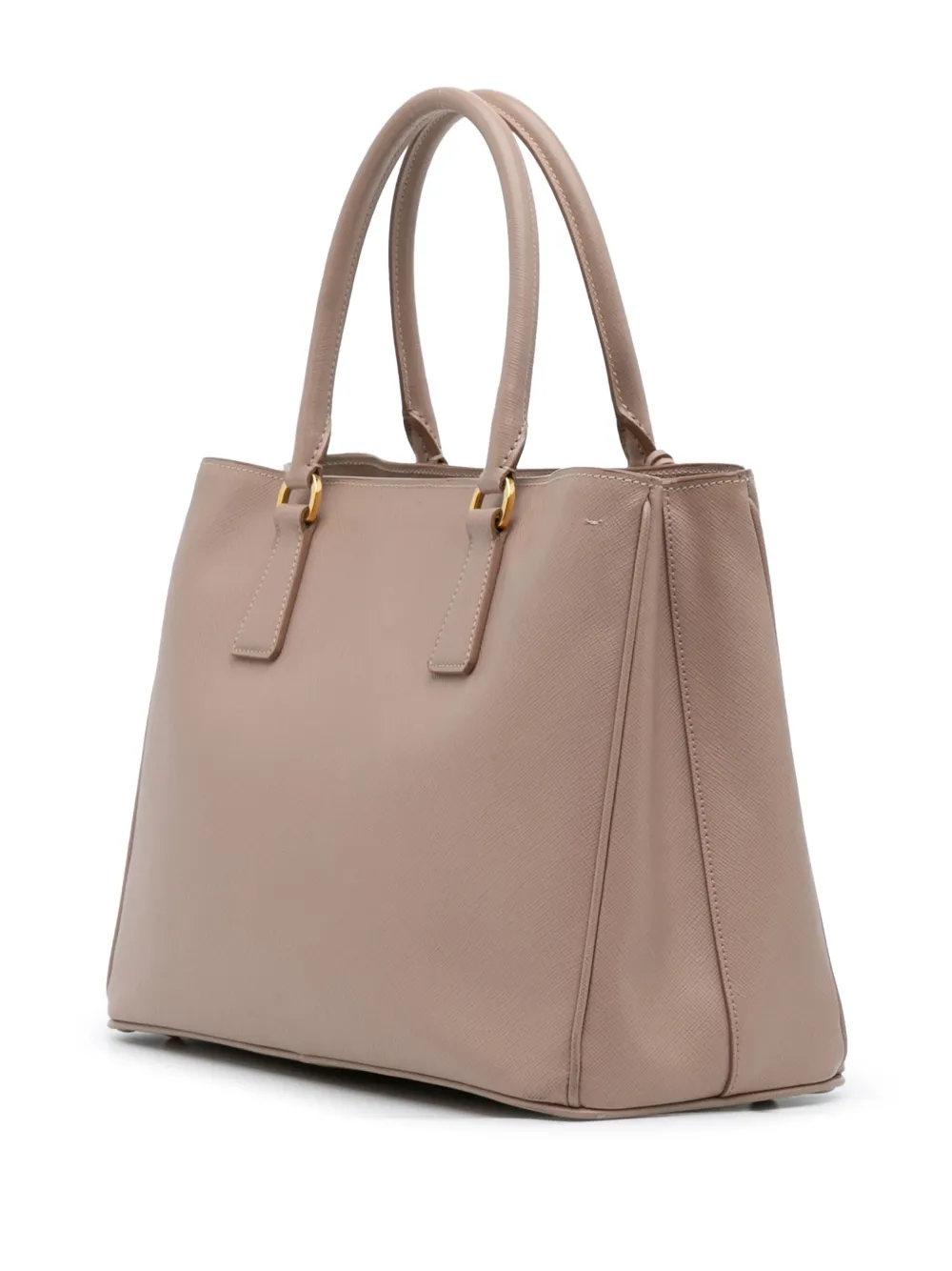 Pre-owned Prada 2013-2025 Medium Saffiano Lux Galleria Satchel In Brown