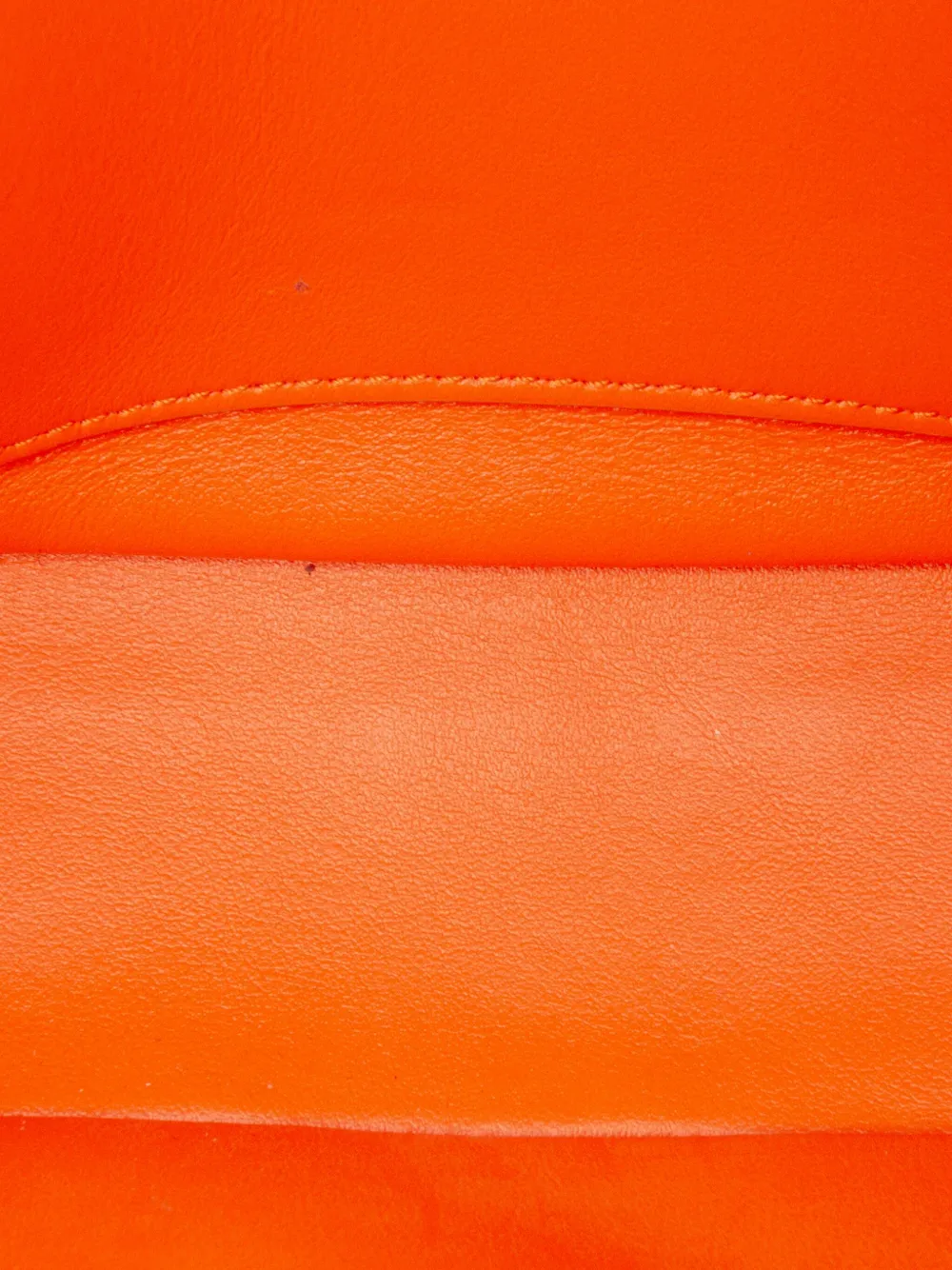Pre-owned Celine 2021 Smooth Calfskin Tabou Clutch On Strap Satchel In Orange