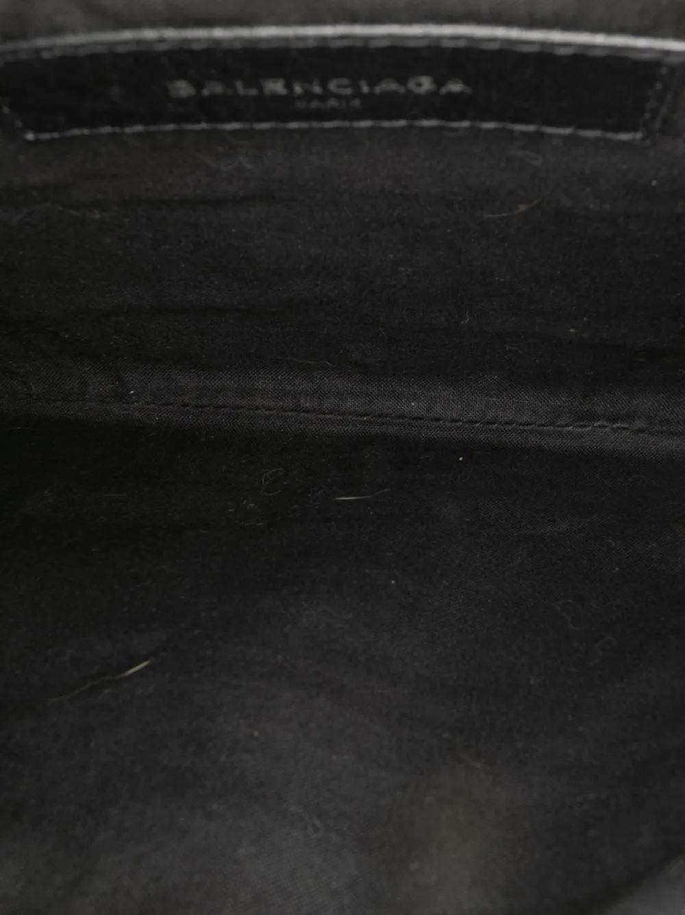 Pre-owned Balenciaga 2016 Lambskin Motocross Classic Clip S Clutch Bag In Black