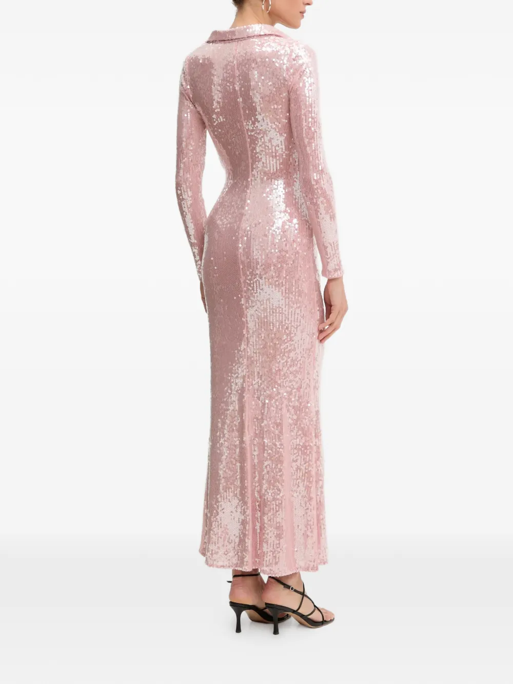  Bardot Sequined Midi Dress - Pink 