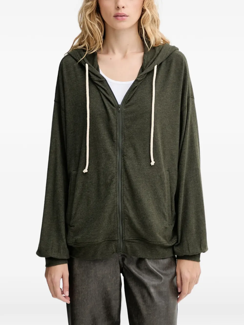 American Vintage Ypawood zip-up hoodie - Green