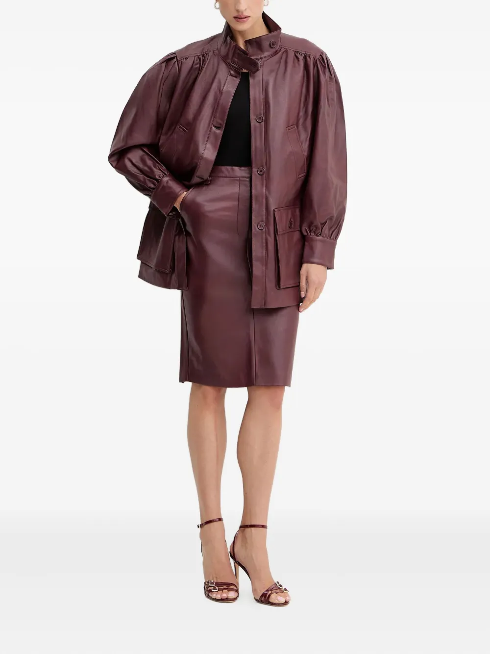  Bardot Clements Button-fastening Jacket - Red 