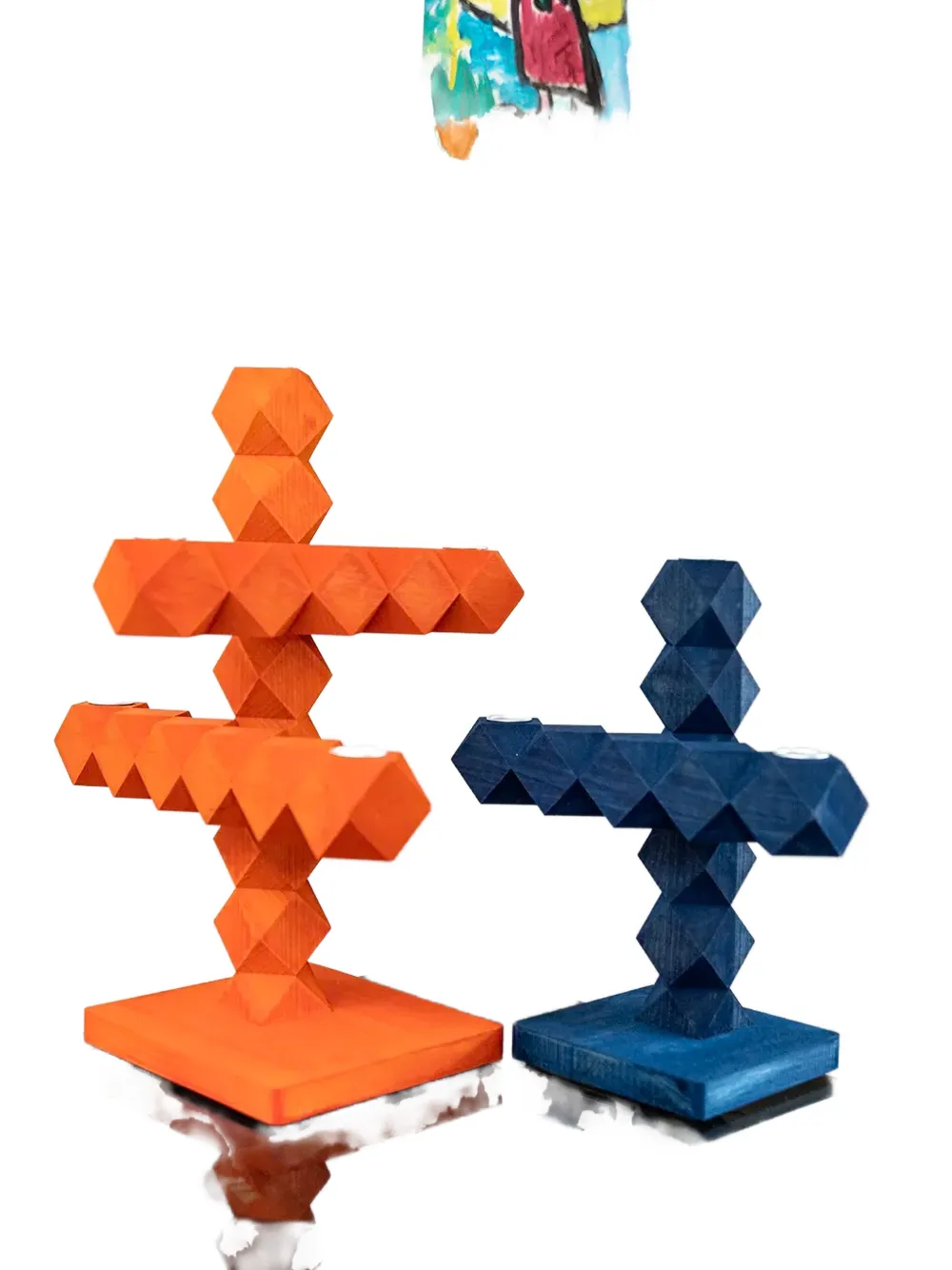 &k Amsterdam Clean Cut Candle Holder In Orange