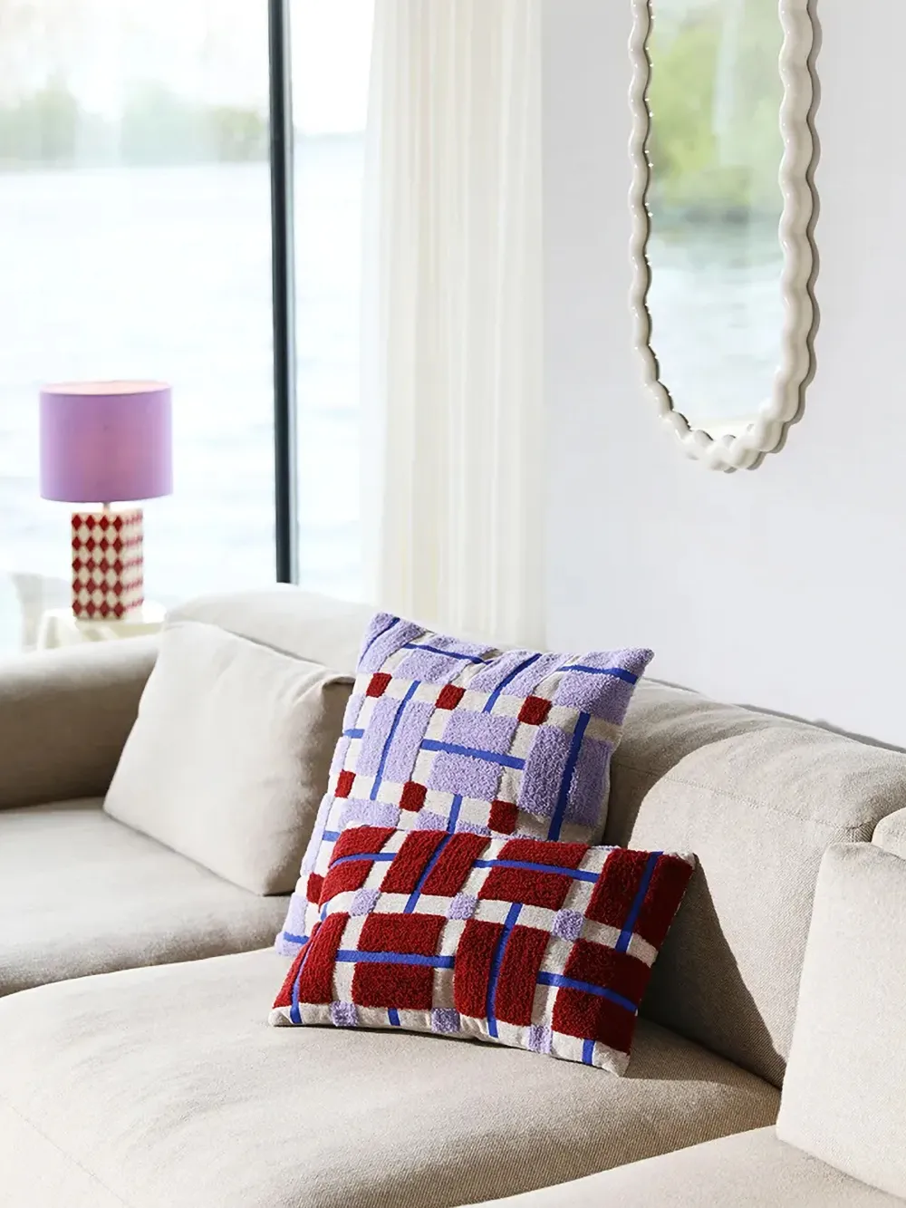  &k Amsterdam Harlequin Table Lamp - Purple 