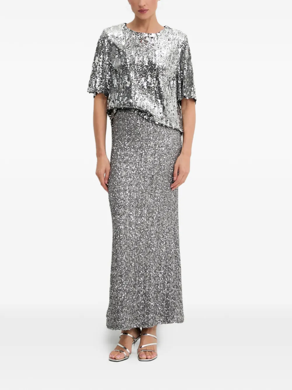 Aniye By Luxy maxi-rok met pailletten - Zilver