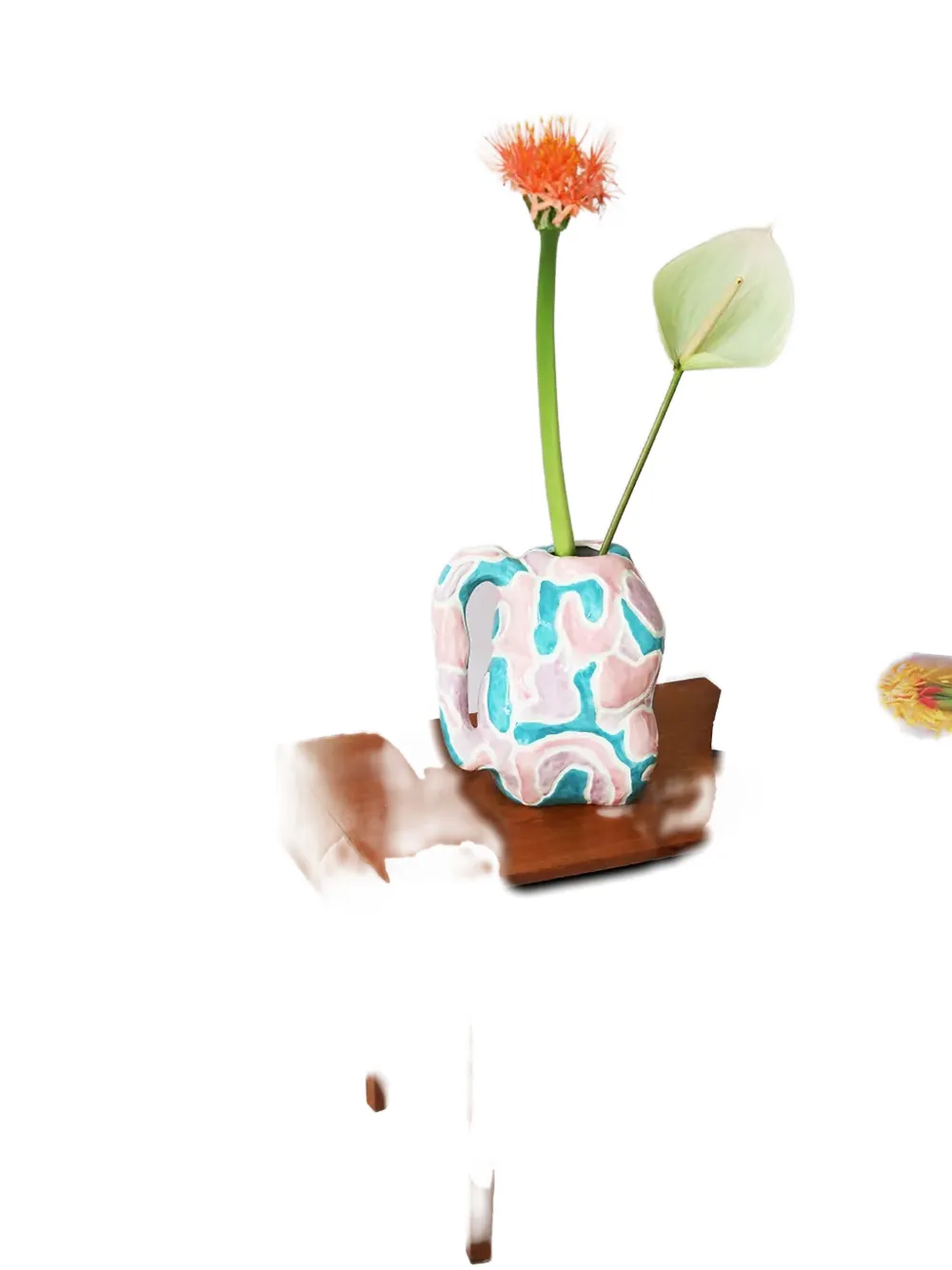 &k Amsterdam medium pattern Jug vase (24cm x 22cm) - Blauw