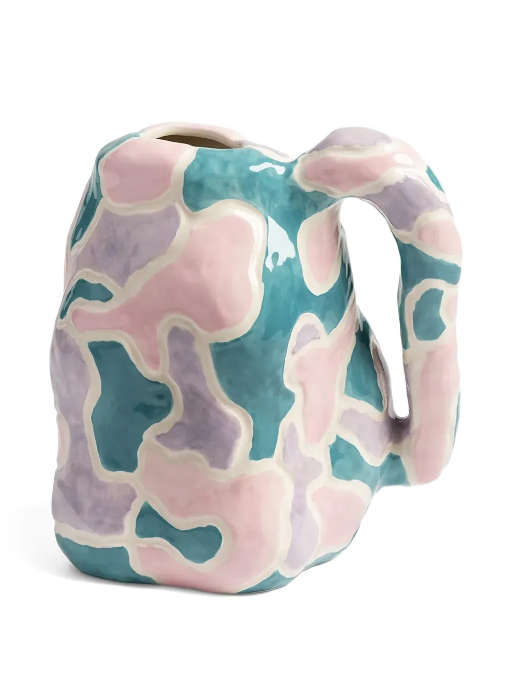 &k Amsterdam medium pattern Jug vase (24cm x 22cm) | bleu | Image 1