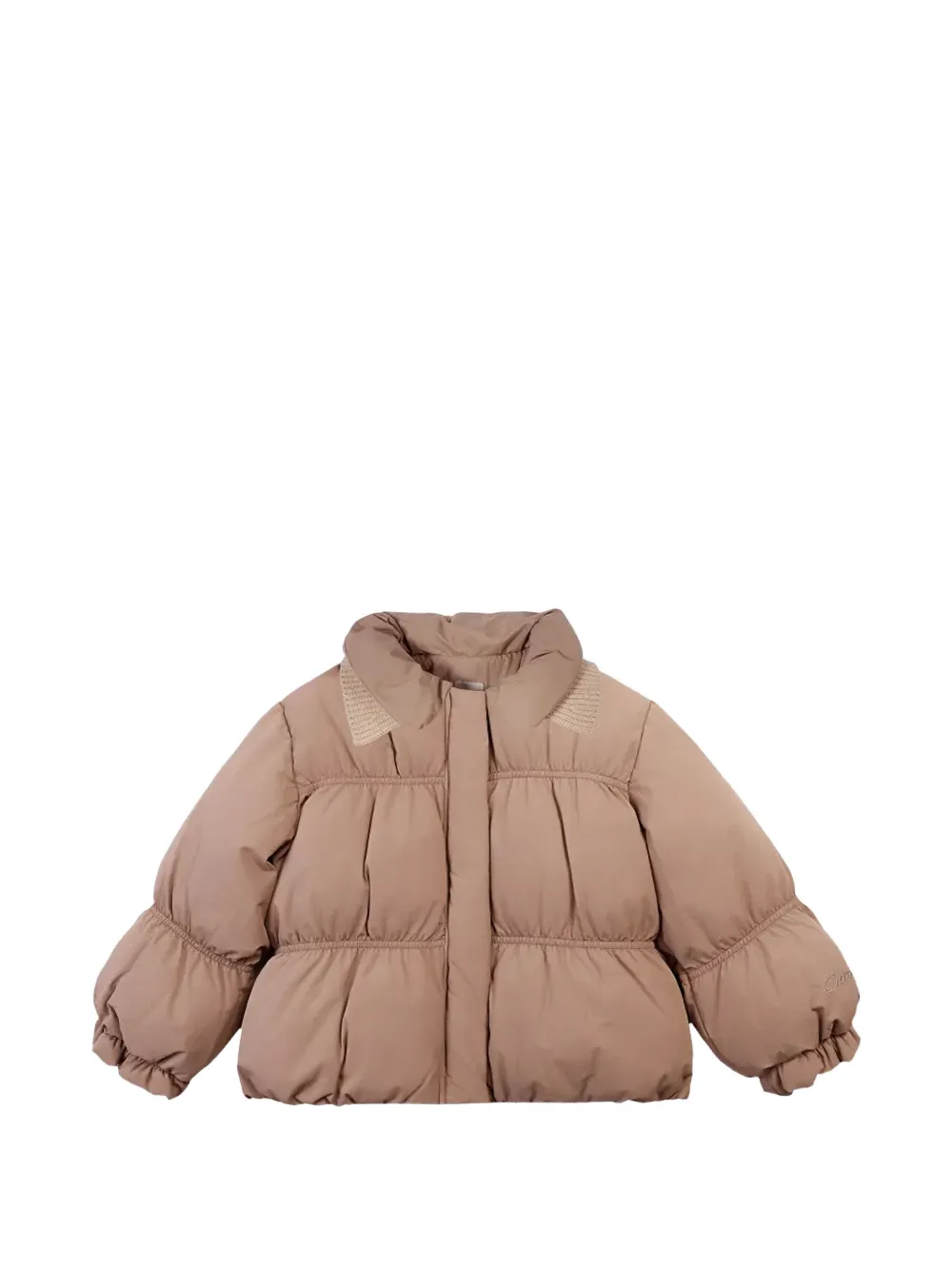 Donsje Suzan quilted high-neck jacket Bruin