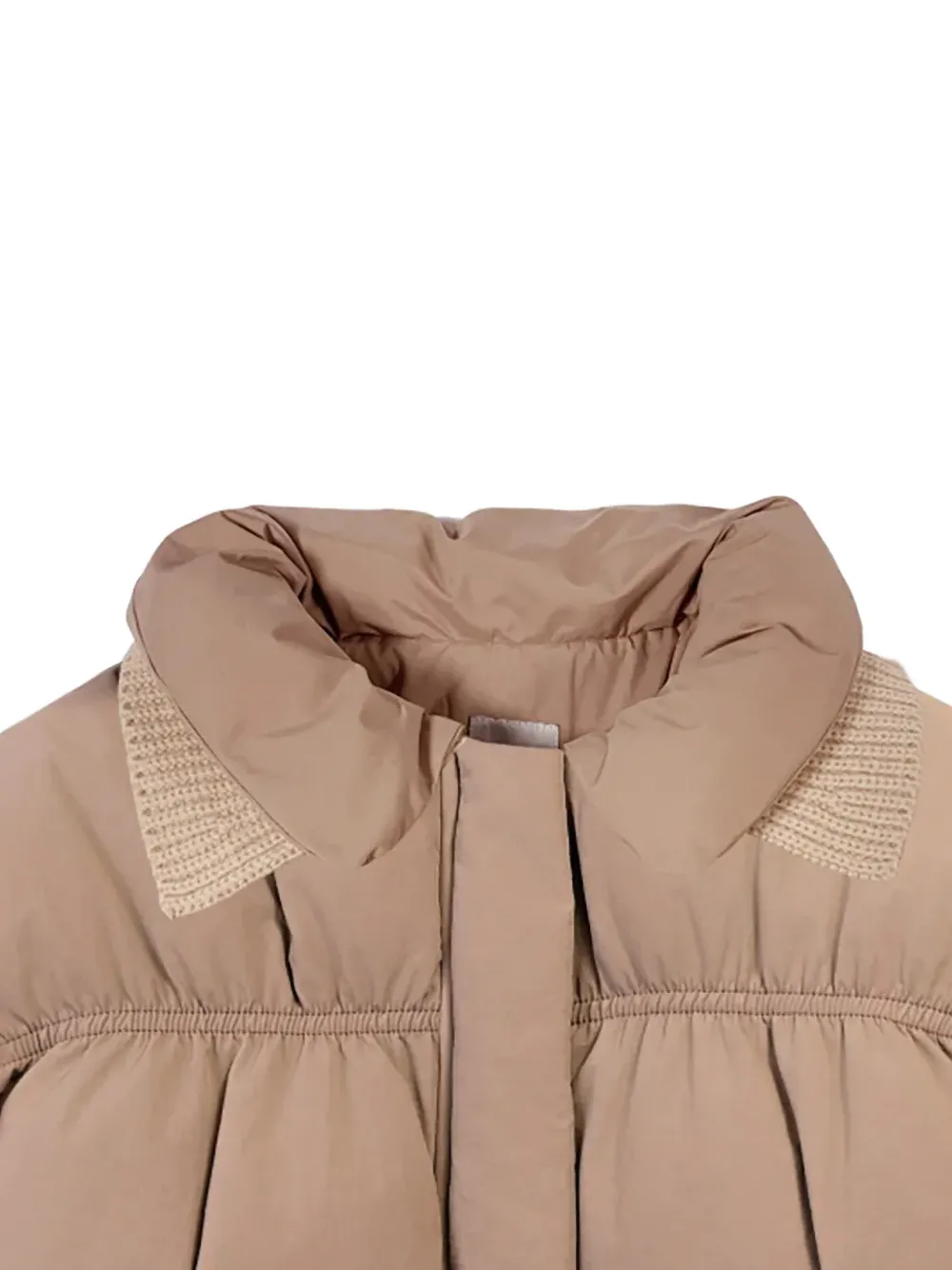 Donsje Suzan quilted high-neck jacket Bruin