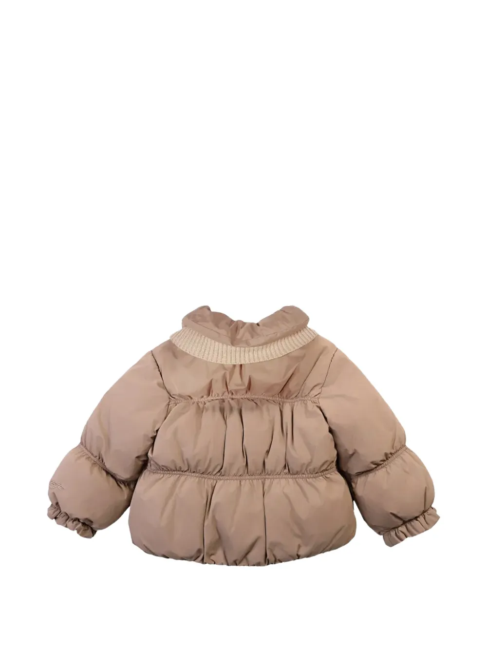Donsje Suzan quilted high-neck jacket Bruin