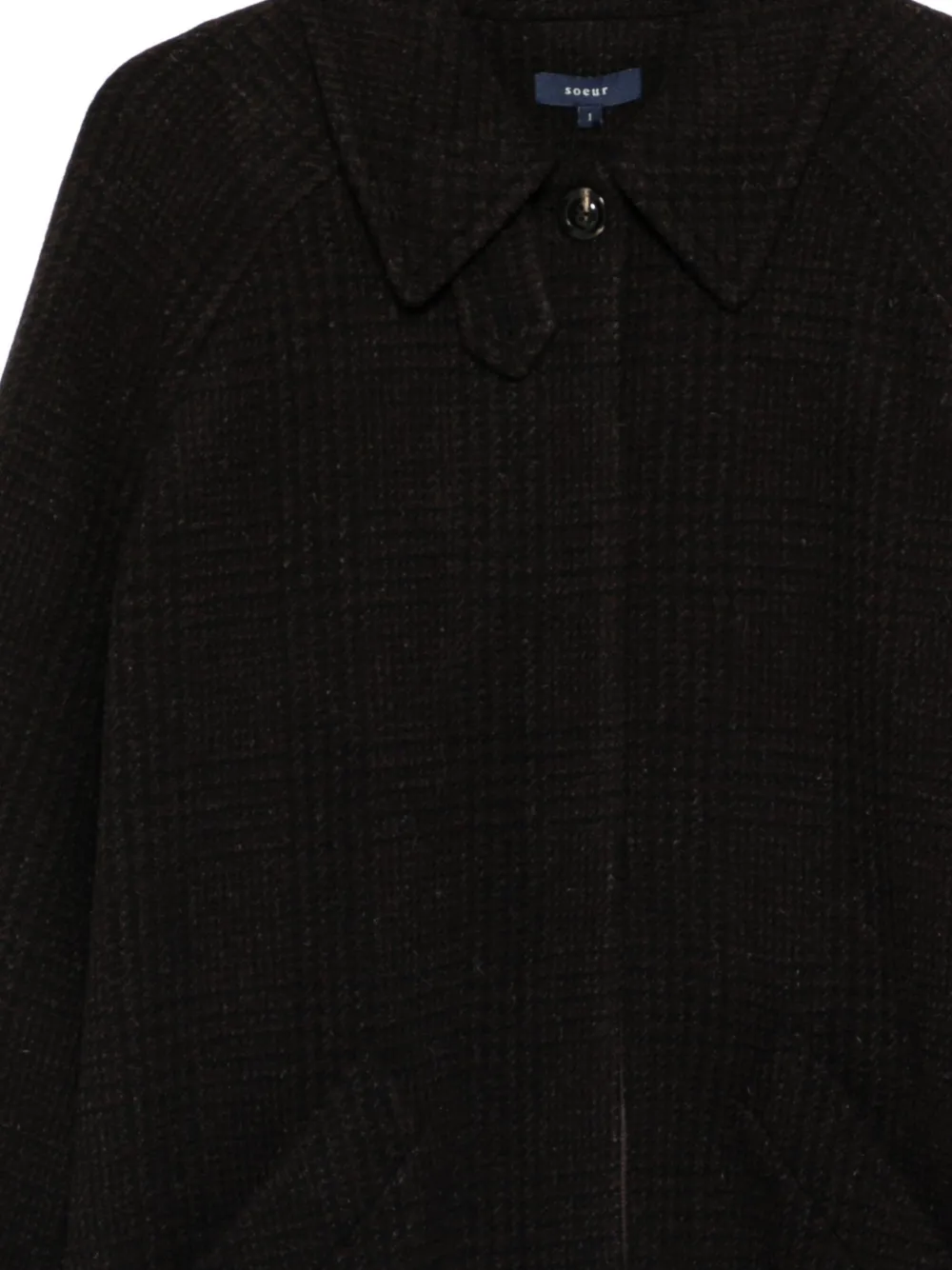 Soeur Berlin Single-breated Coat In Black