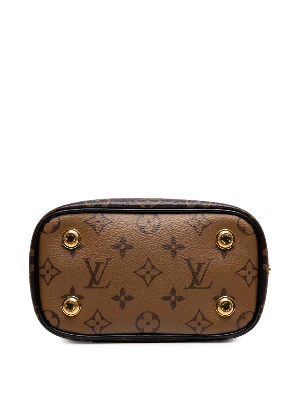 Pre-owned Louis Vuitton 2021-2025 Monogram Reverse Vanity Pm Satchel In Brown