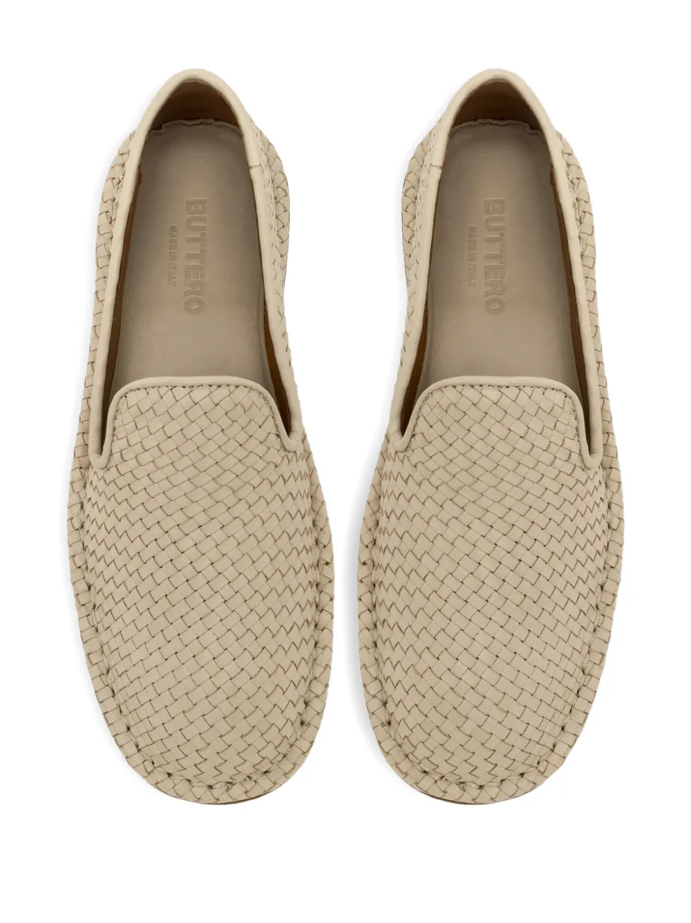 Buttero Leather Loafers In Neutral