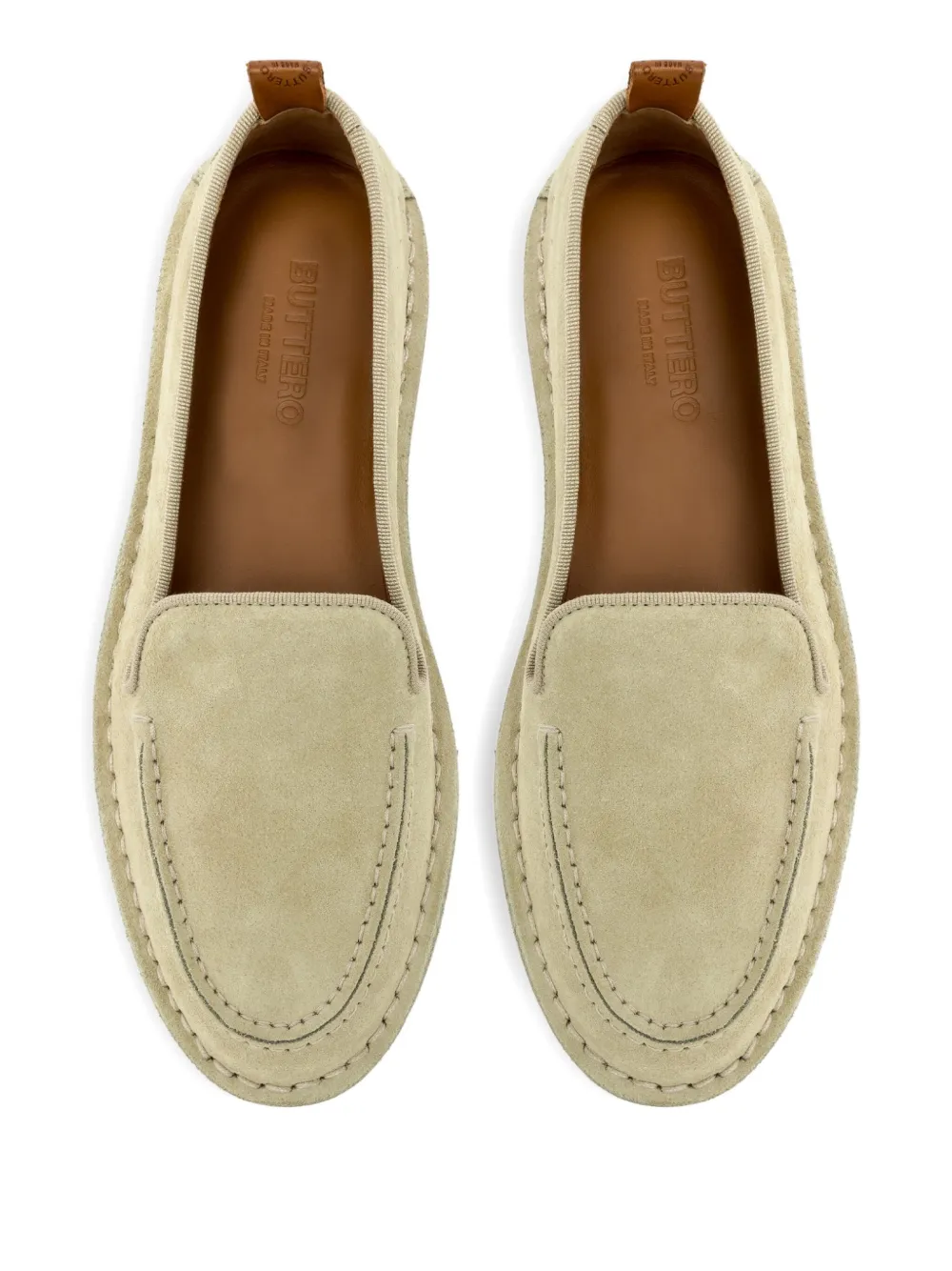 Buttero Suede Loafers In Neutral