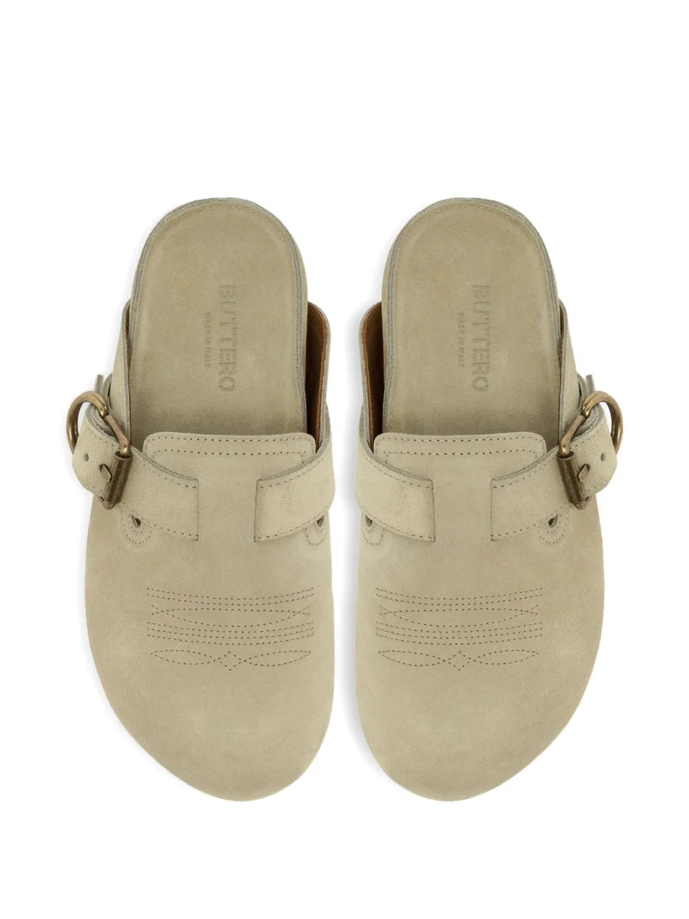 Buttero Muiltjes met gespbandje Beige