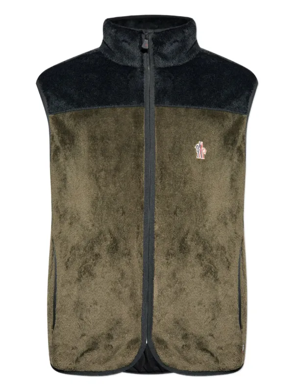 Moncler Grenoble ジップアップジレ | グリーン | FARFETCH JP