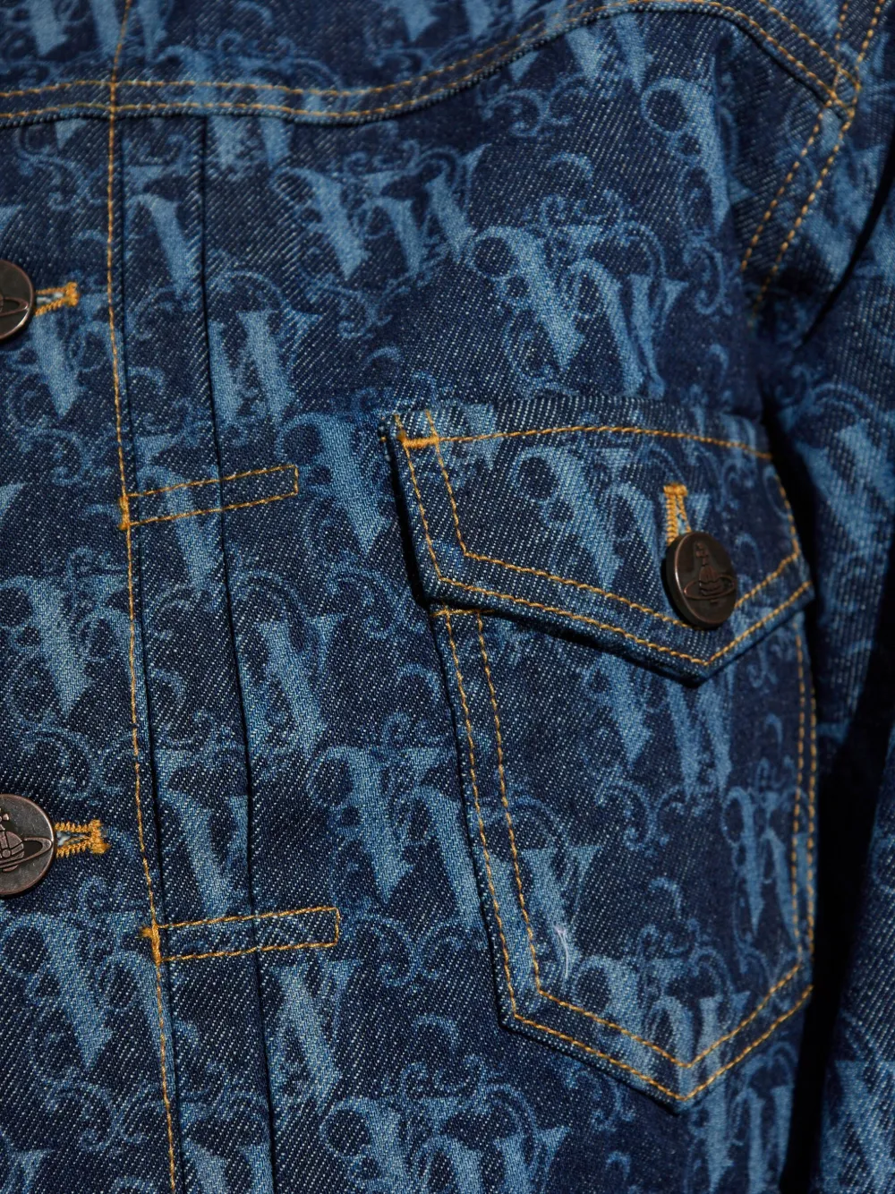 Vivienne Westwood Jack met knopen en patroon Blauw
