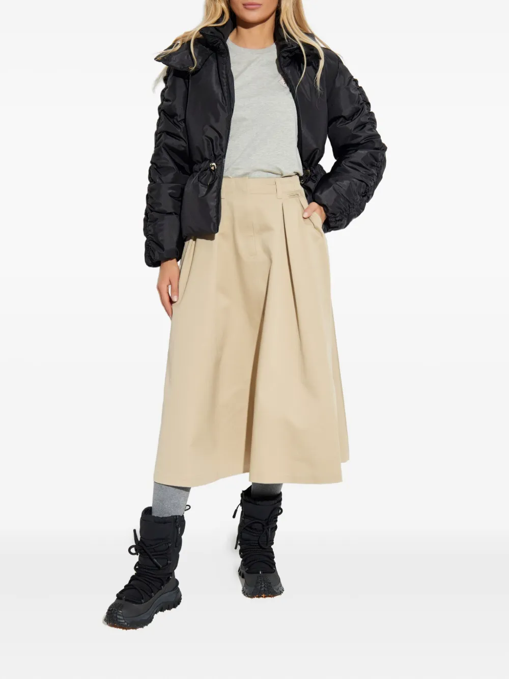 Moncler Louviere gewatteerd jack Zwart