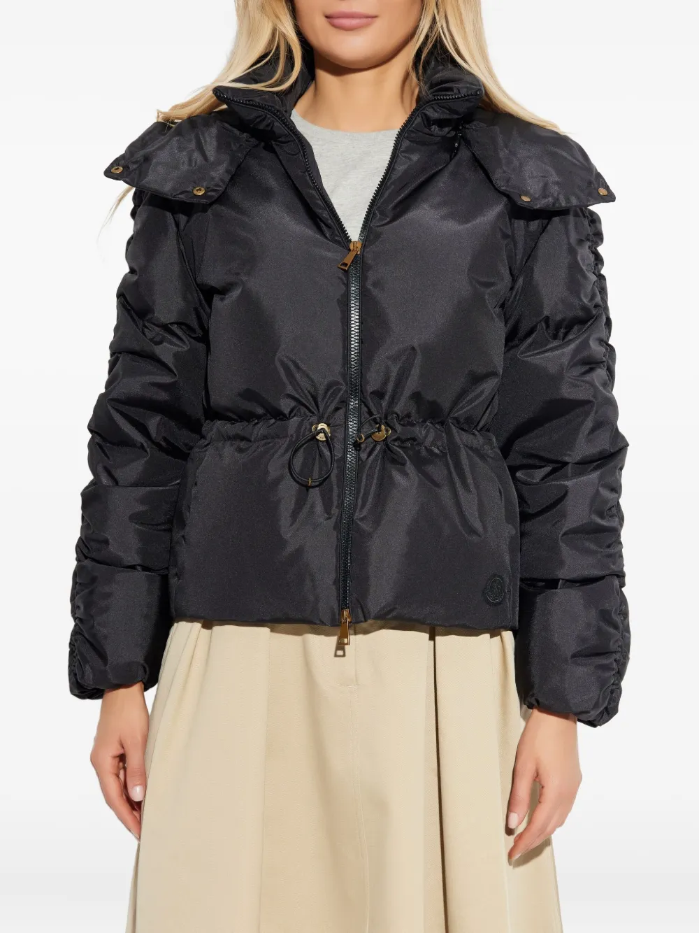 Moncler Louviere gewatteerd jack Zwart