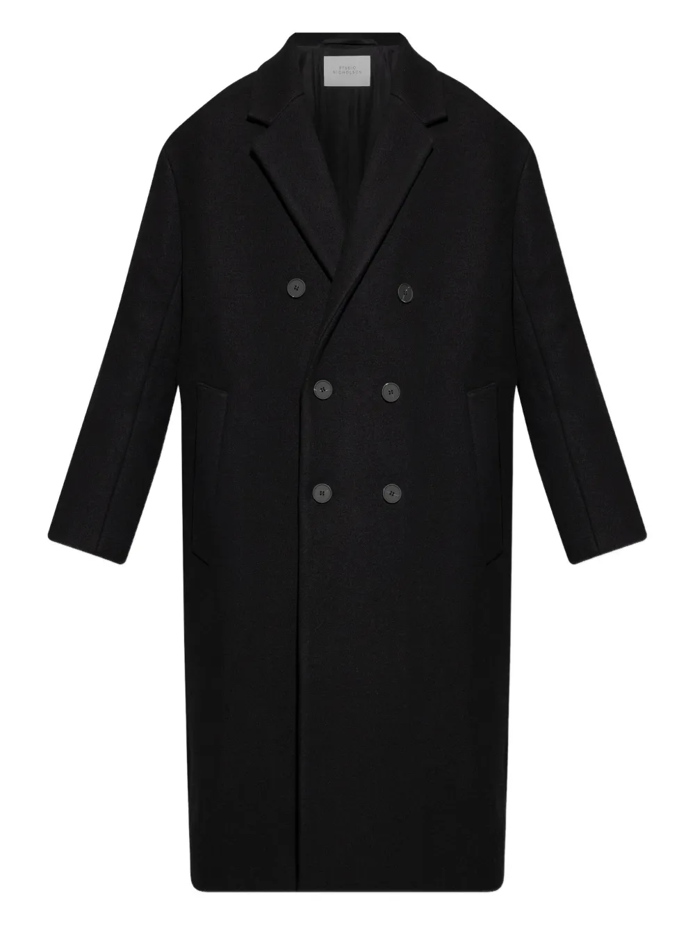 Studio Nicholson abrigo Diall con doble botonadura | negro | Image 1