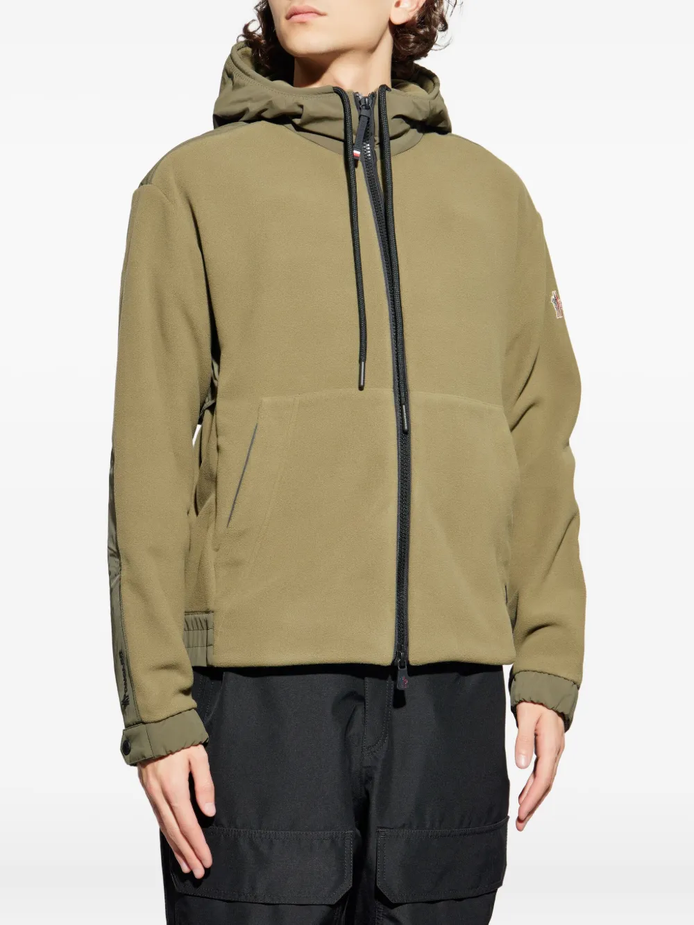 Moncler Zip-up Hoodie In Green