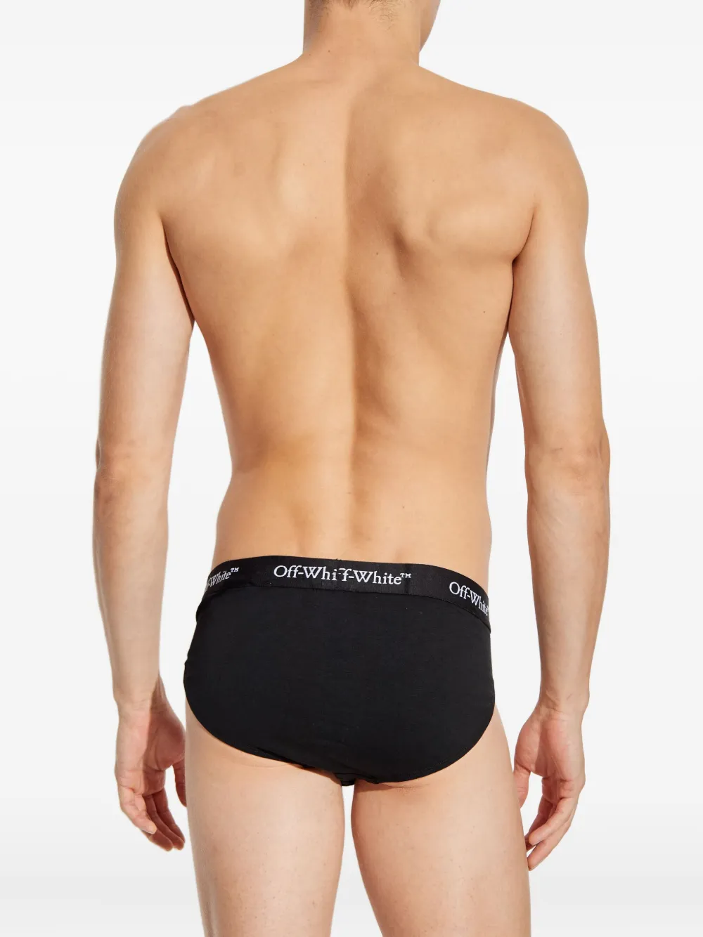 Off-White Twee boxershorts met logoband Zwart