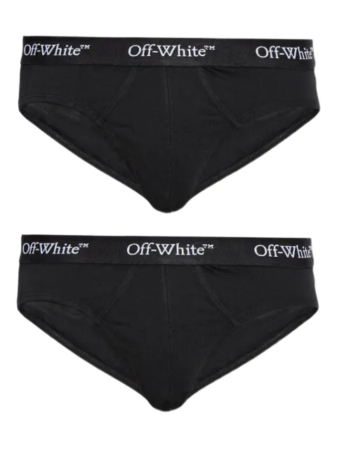 Off-White logo-waistband cotton briefs (pack of two)