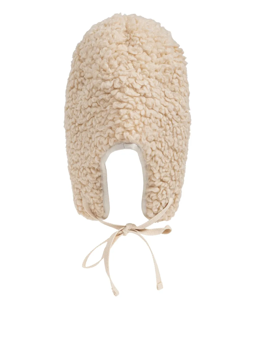 Moncler Omkeerbare hoed met logopatch en striksluiting - Beige