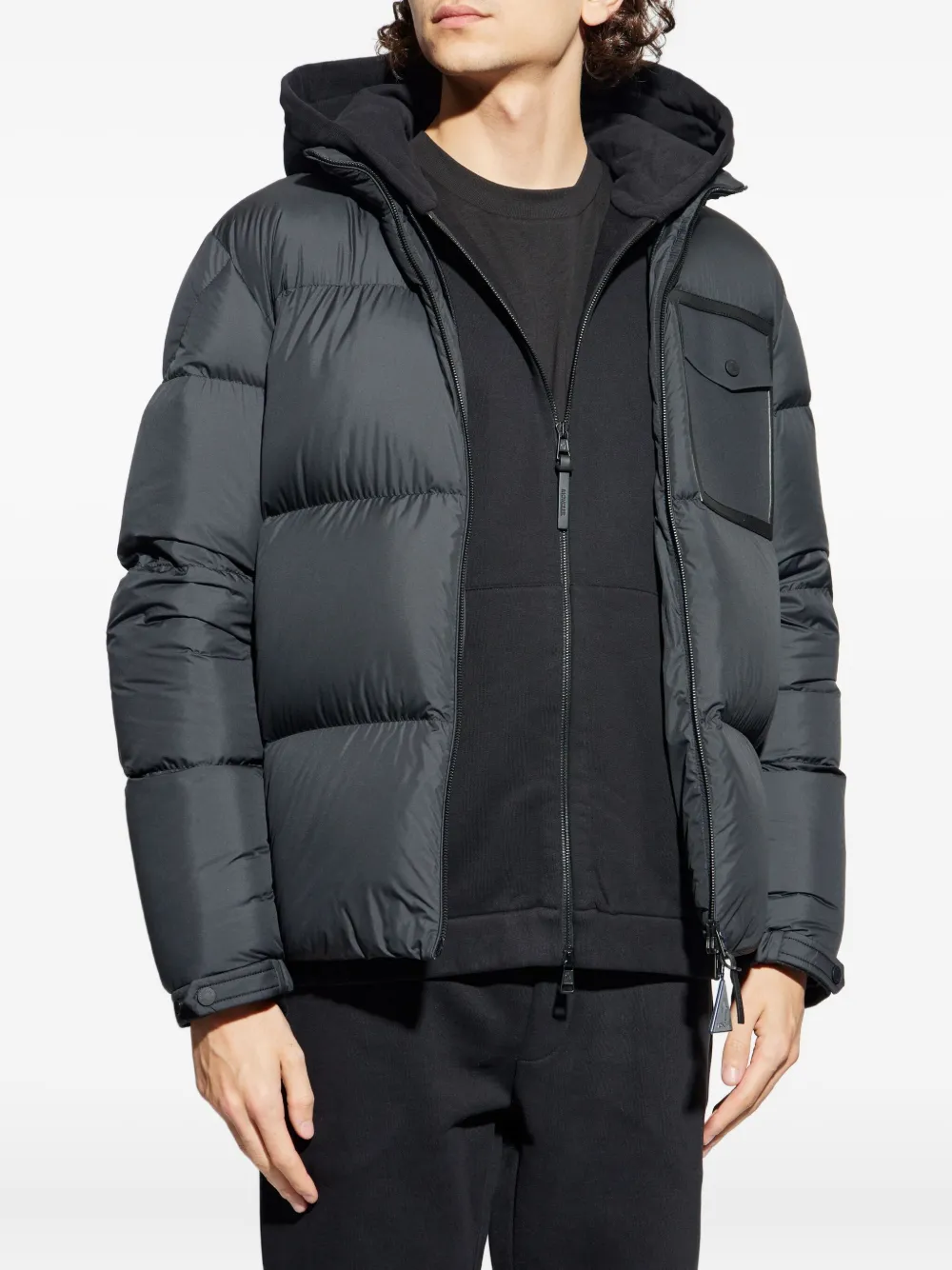 Moncler Chinon gewatteerd donsjack Zwart