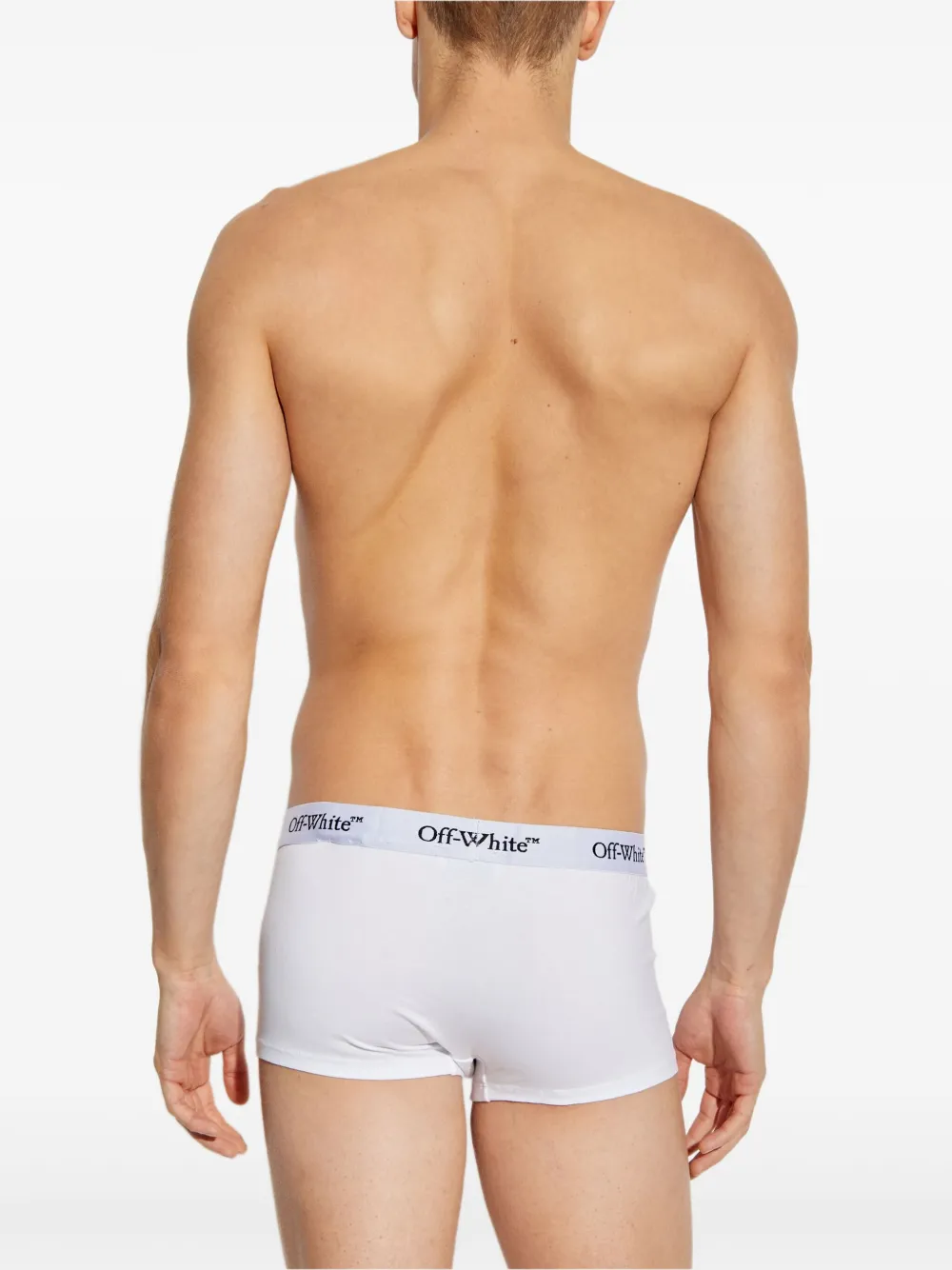 Off-White Twee boxershorts met logoband Wit