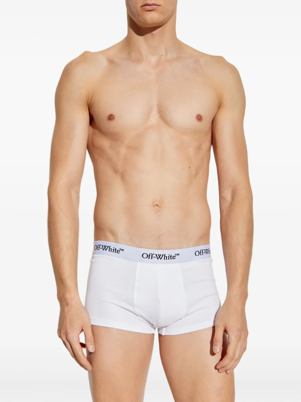 Off-White Twee boxershorts met logoband Wit