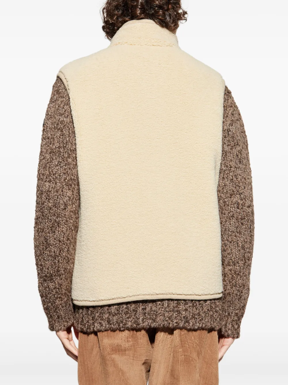 Moncler Gilet met opgestikte zak en rits Beige