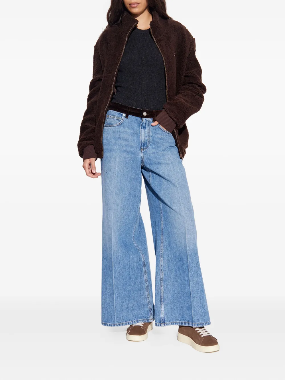 AMIRI Jack met geborduurd logo en bottendetail Bruin