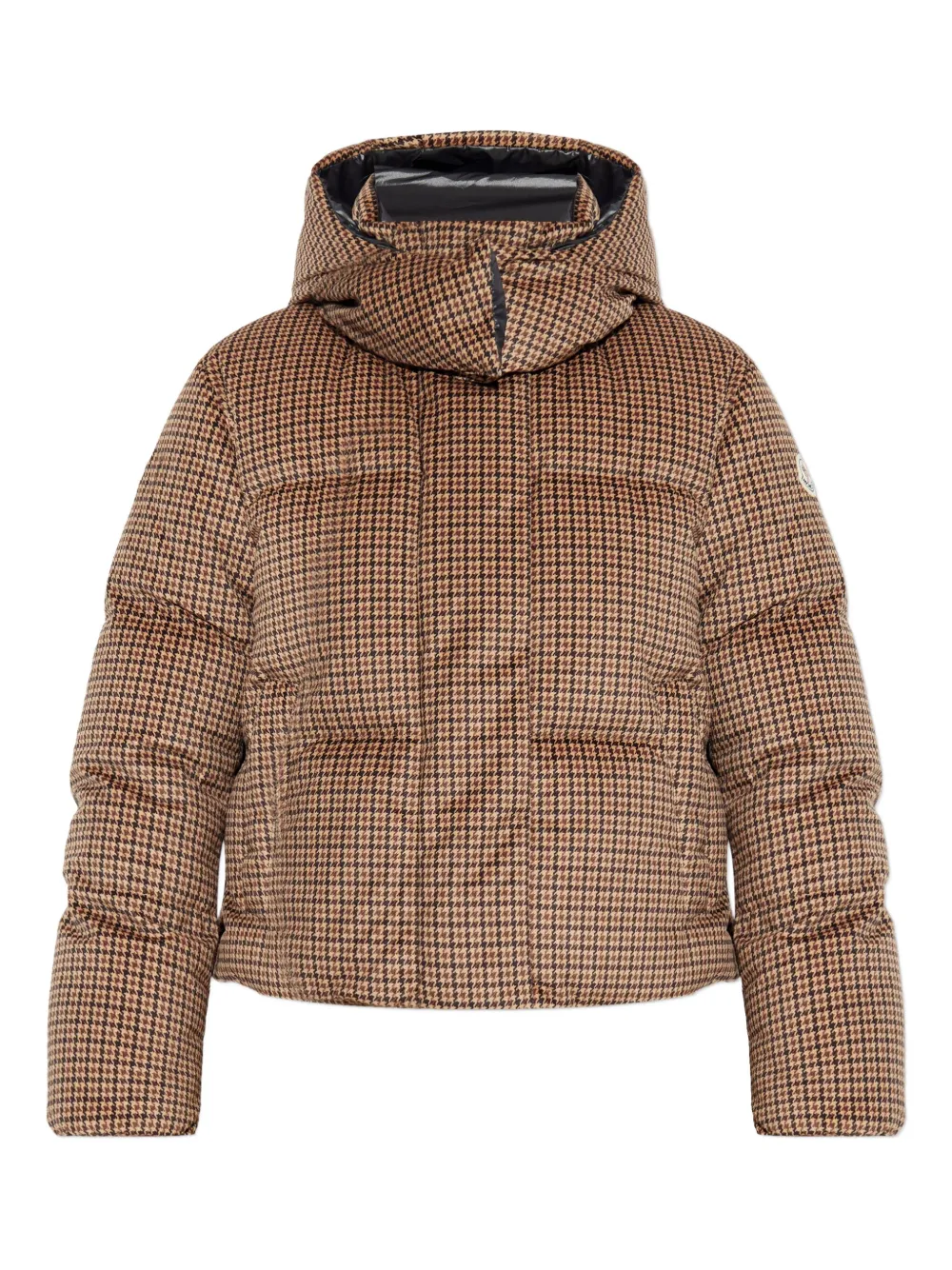 Moncler Quierzy houndstooth-pattern padded jacket | Brown | Image 1