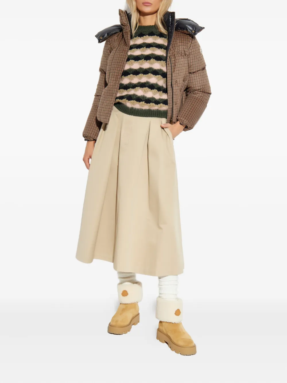 Moncler Quierzy houndstooth-pattern padded jacket | Down Jackets | Image 2