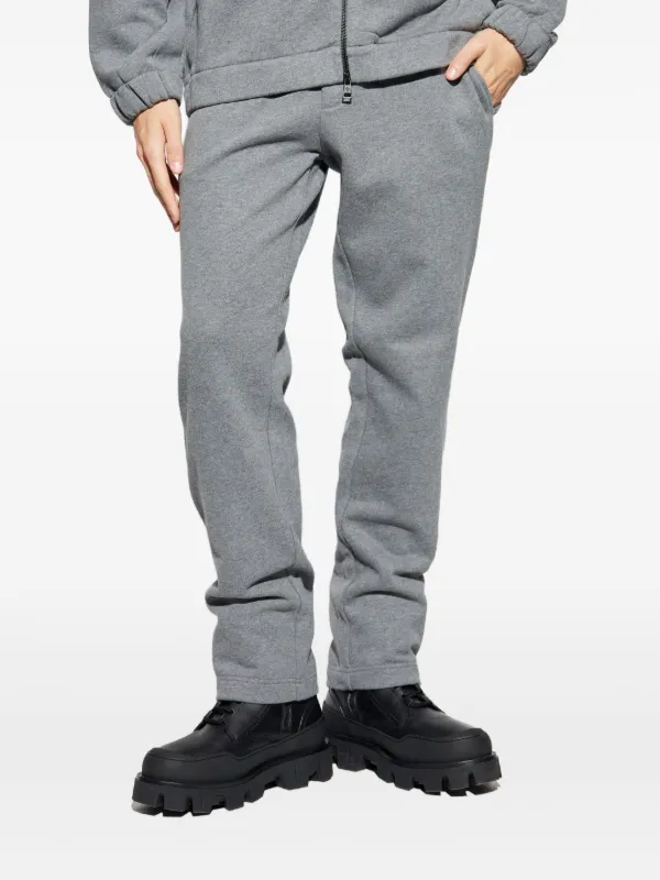 MONCLER グレー ストライプ ロングパンツ 140 Moncler logo-patch Track Pants | Grey | FARFETCH
