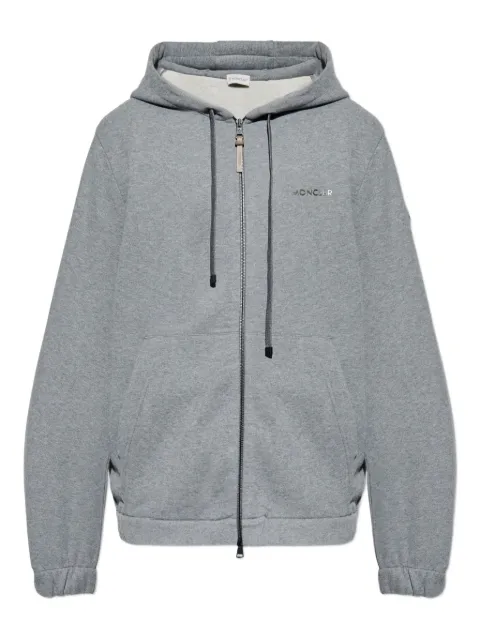 Moncler hoodie con cierre y logo