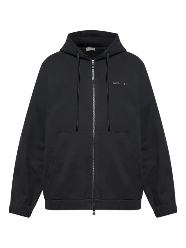 た*ー様 MONCLER ブラック フルジップ パーカー Moncler ジップアップ パーカー | ブラック | FARFETCH JP