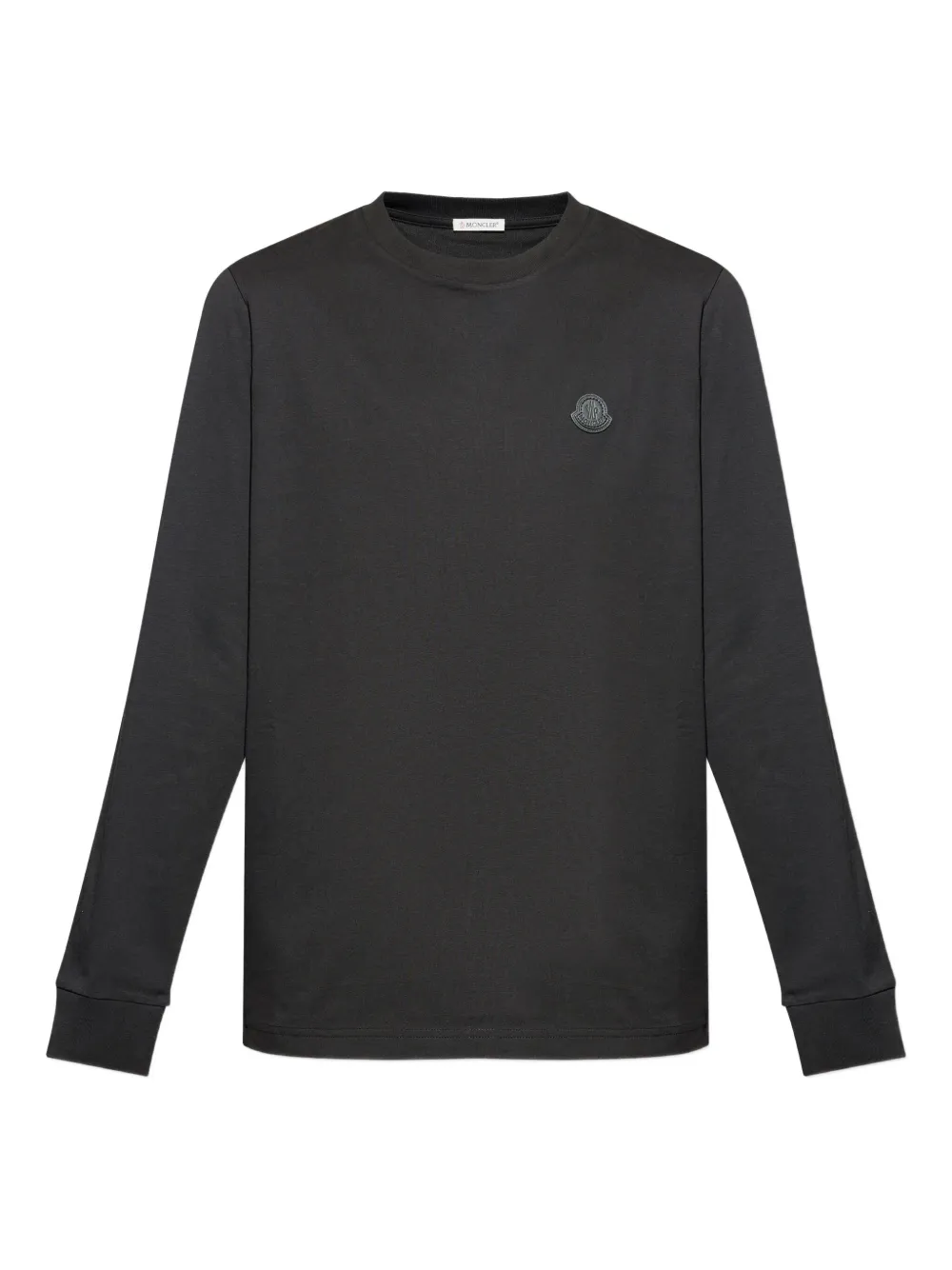 Moncler logo-patch long-sleeve T-shirt - ブラック Moncler logo-patch long-sleeve T-shirt - ブラック
