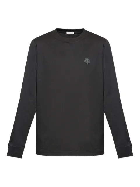 Moncler playera manga larga con parche del logo