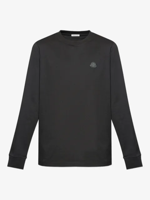 Moncler playera manga larga con parche del logo