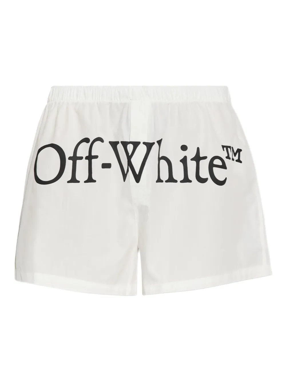 Off-White Cueca boxer de algodão com detalhe de logo | Branco | Image 1