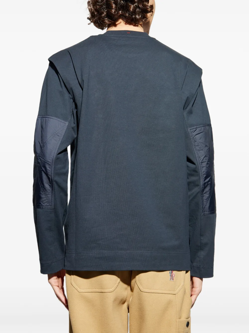 Moncler Grenoble T-shirt met lange mouwen en logo Blauw