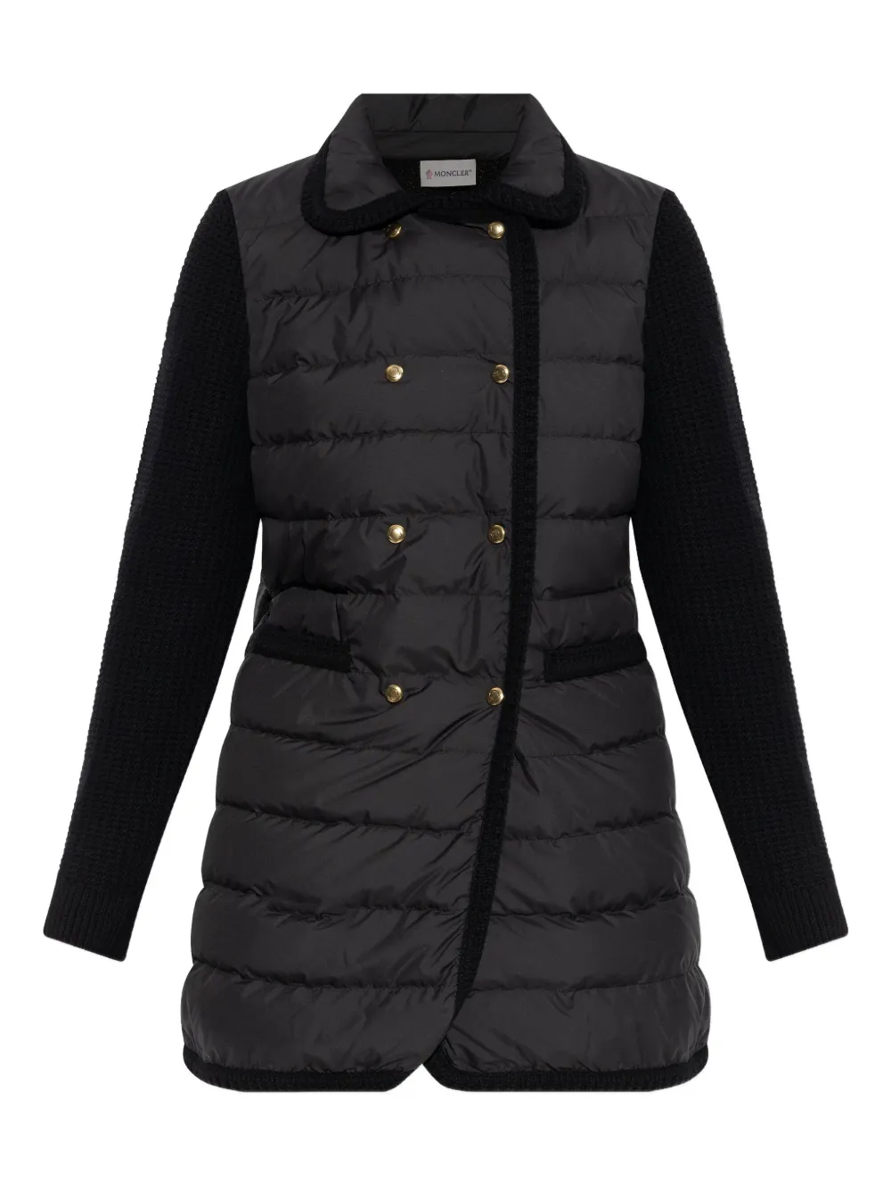 Moncler abrigo con doble botonadura y paneles | negro | Image 1