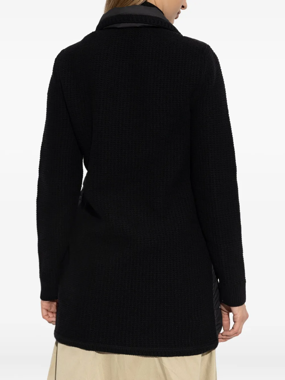 Moncler Mantel met dubbele rij knopen Zwart