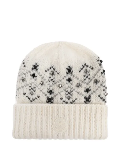 Moncler bonnet à ornements en cristal