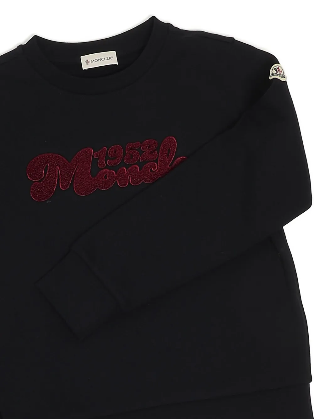 Moncler Enfant Sweater met teddybeer-logo Blauw