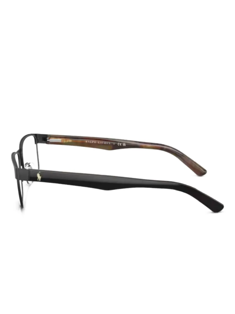 Polo Ralph Lauren Bril met rechthoekig montuur Zwart
